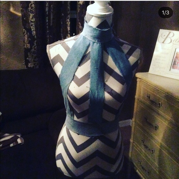 Denim crop top - Picture 1 of 2